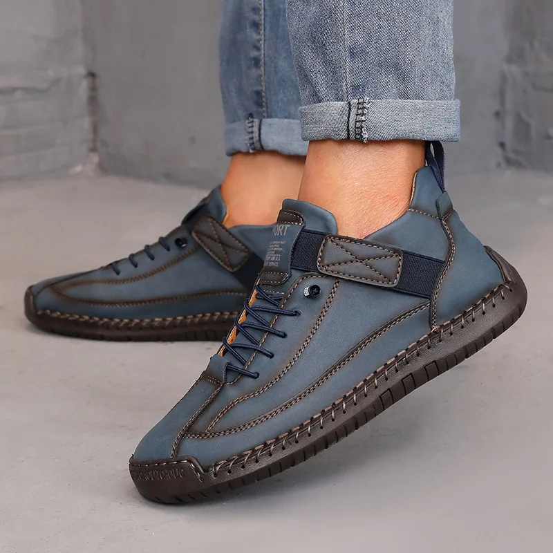 Boots Mid Top for Women British Style Retro Anti Slip Workwear Shoes Handmade Leather Loafers Casual Soft Soled Women Nude Boots - Image 4