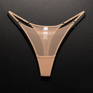 Lace Mesh Women Briefs Sexy Thong Transparent Panties Underwear Low Waist Girls G String Seamless Lingerie Fitness T Back