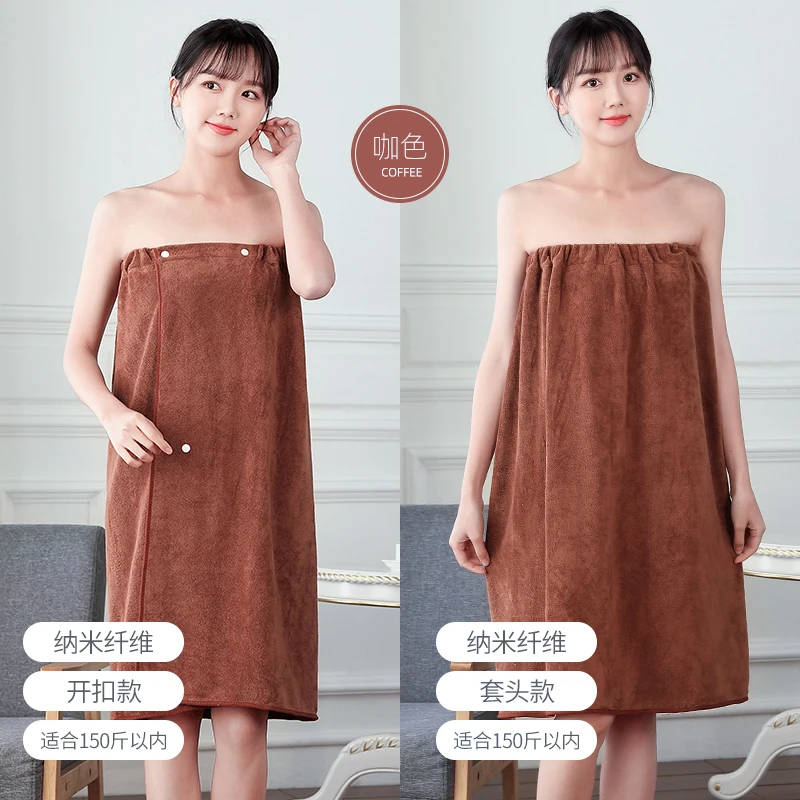 Wearable Microfiber Bathrobe Woman Shower Soft Bath Towel Adults for Home Beauty Salon Sweat Suit Sauna Towels Bathroom - Image 19