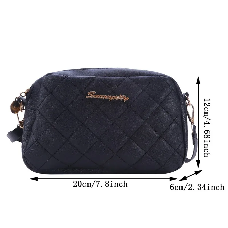 Small Messenger Bag For Women Trend Lingge Embroidery Camera Female Shoulder Bags Fashion Chain Ladies Crossbody Purse 2024 - Image 9