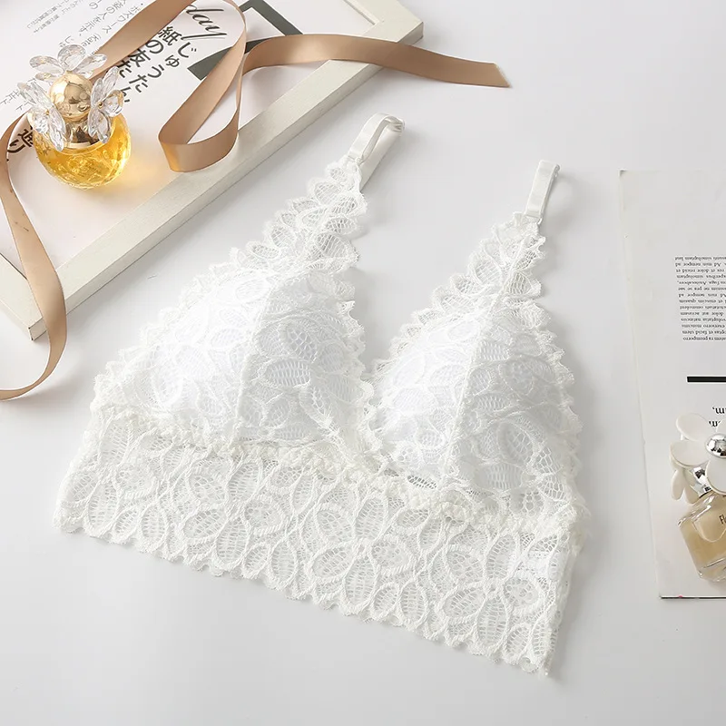 Lace Bralette Deep V-neck Bras For Women Push Up Bra Female Comfort Underwear Sexy Lingerie Padded Brassiere - Image 9