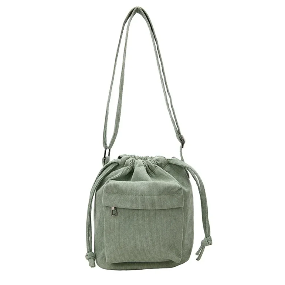 2025 New Women Bag Middle Shoulder Bag Korean Style Drawstring Bucket Bag Casual Light Youth Crossbody Bag Whole Sale - Image 7
