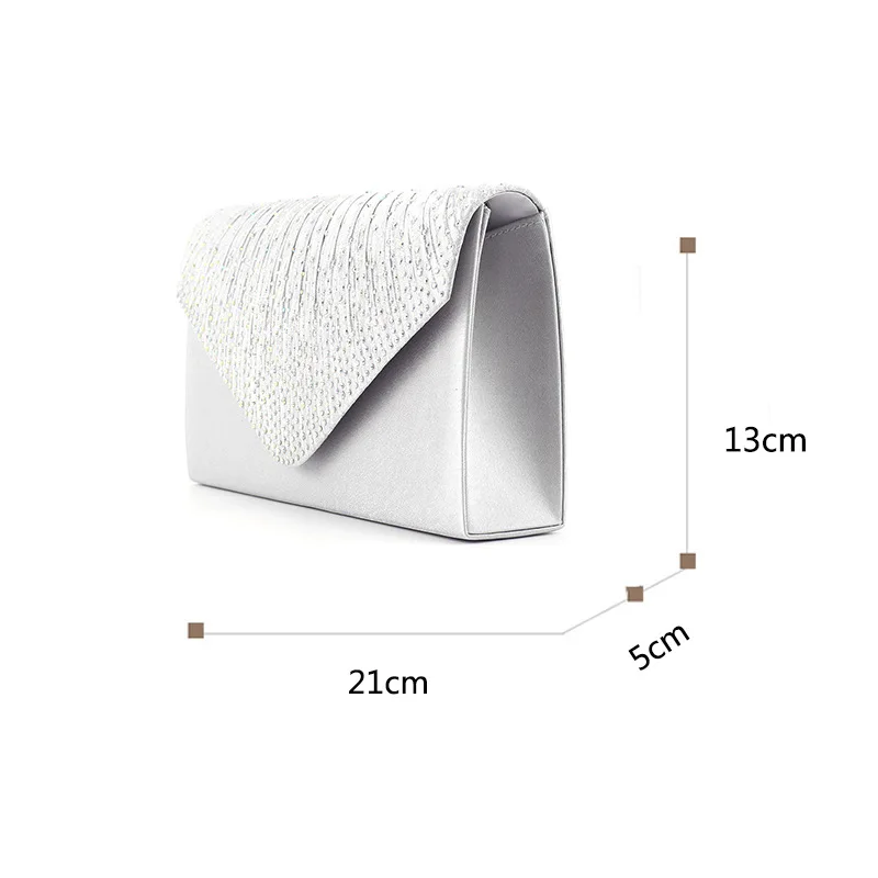 Evening Clutch Bag for Women - Wedding Party Shoulder Messenger Handbag Fashionable Shiny Crossbody Women's Bag - Image 8