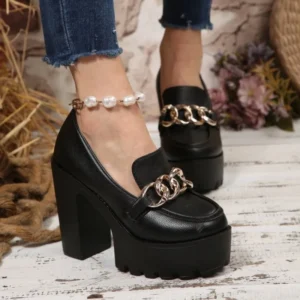 2026 Women Shoes Fashion Outdoor Thick Heeled Platform Shoes Woman Party New Chunky High Heel Pumps Women