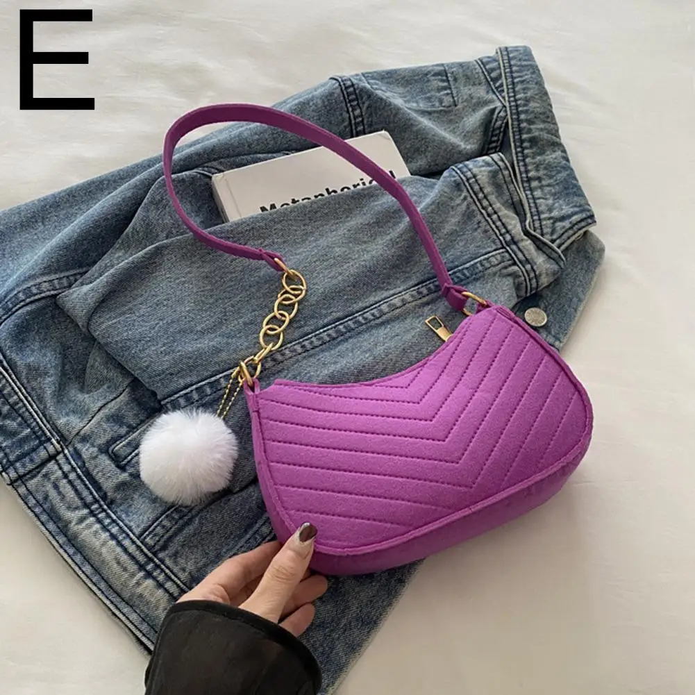Mini Women Shoulder Bags Fashion Felt Women's Bag Design Advanced Underarm Handbags Mini Saddle Bag - Image 10