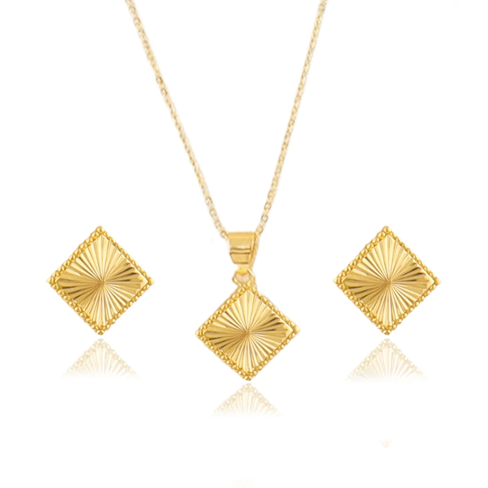 Costume Jewelry Set Gold Plated Earrings Necklace Set for Women Morocco America Dainty Classic Jewelry Set For Party Weddding - Image 2