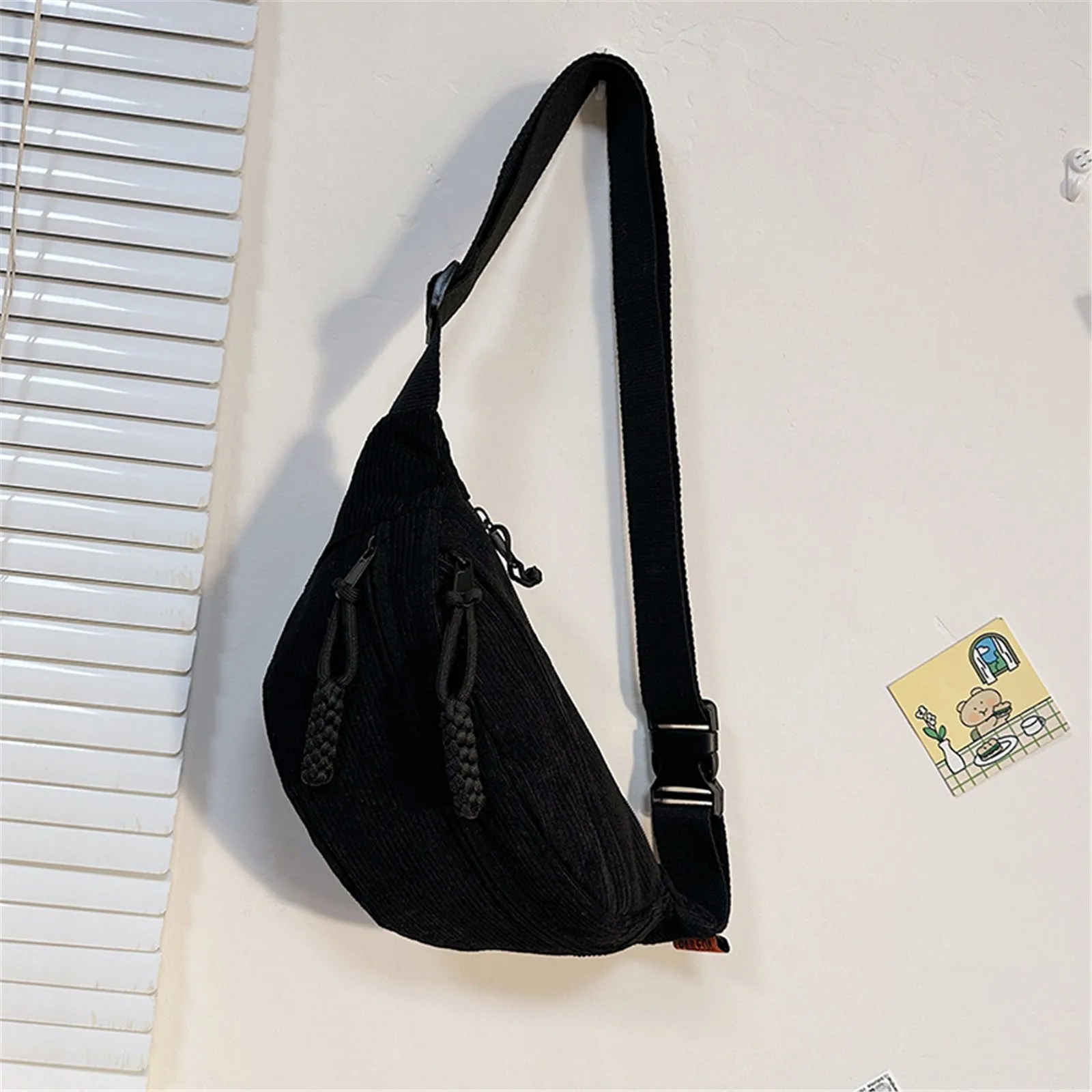 Fashion Fanny Pack Women Banana Fanny Pack Casual Corduroy Belt Bags For Women Hip Shoulder Crossbody Chest Bag - Image 5