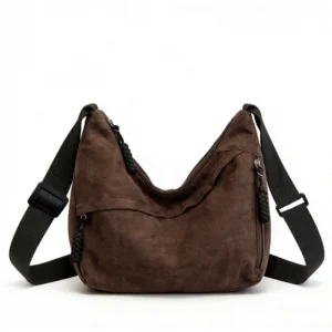 Retro Large Capacity Hobo Bag for Women Casual Soft Shoulder Bag Minimalist Underarm Handbag Adjustable Strap Commuter Tote