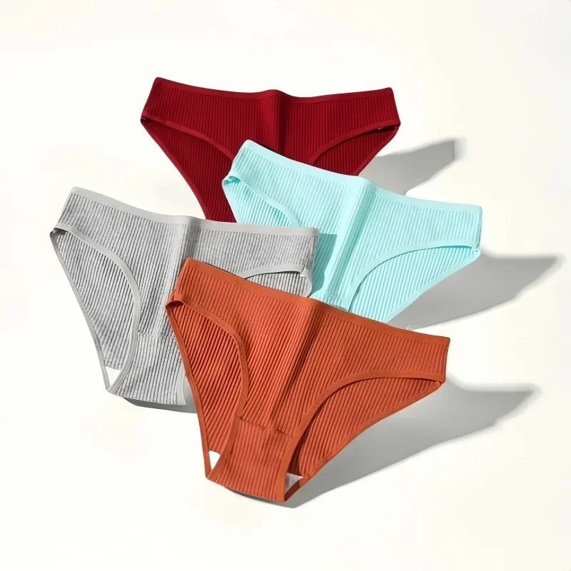Cotton Women's Panties Fashion Striped Breathable Underwear Female Simple Comfortable Briefs Sports Intimate Lingerie - Image 4