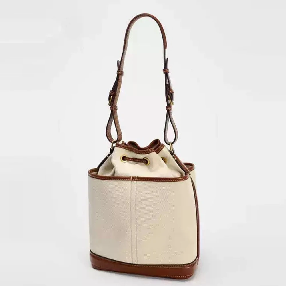 Fashion Denim Bucket Bags for Women Luxury Designer Handbags High Quality Canvas Shoulder Bag 2025 New Drawstring Women's Bag - Image 6