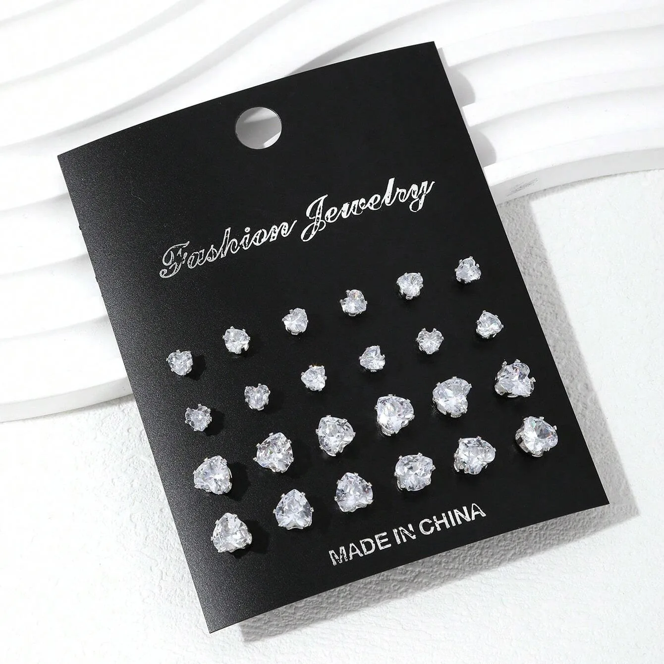 12 Pairs Of Luxurious, Simple, Shiny, And Caring Zirconia Decorative Earrings Are Suitable For Gifts To Parties,And Couples - Image 10