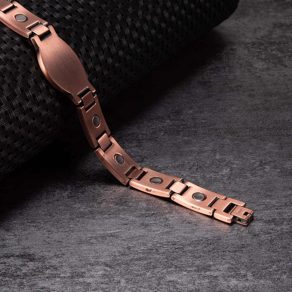 Cross Magnetic Bracelet Copper Energy 12mm Wristband Magnetic Bracelet Men Chain Link Vintage Masonic Ethnic Tribal Jewelry Men - Image 4