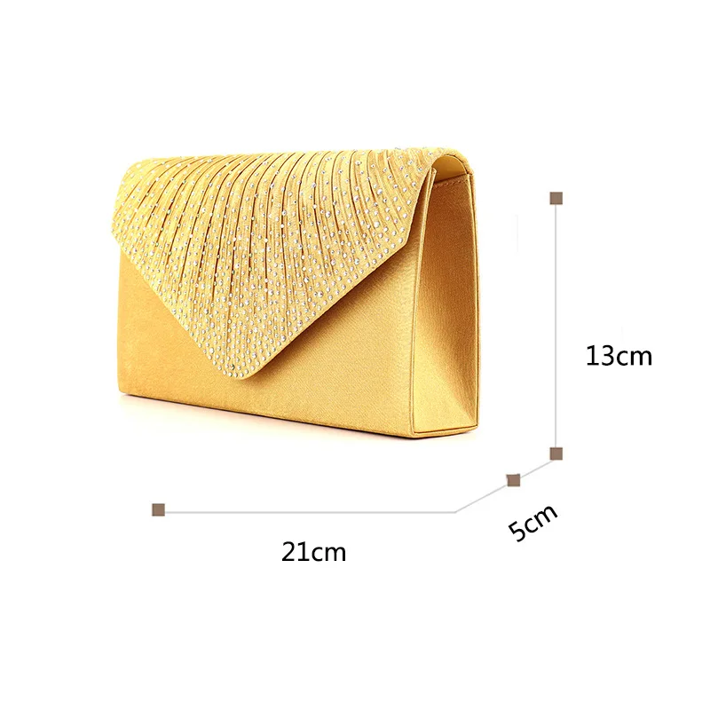 Evening Clutch Bag for Women - Wedding Party Shoulder Messenger Handbag Fashionable Shiny Crossbody Women's Bag - Image 5