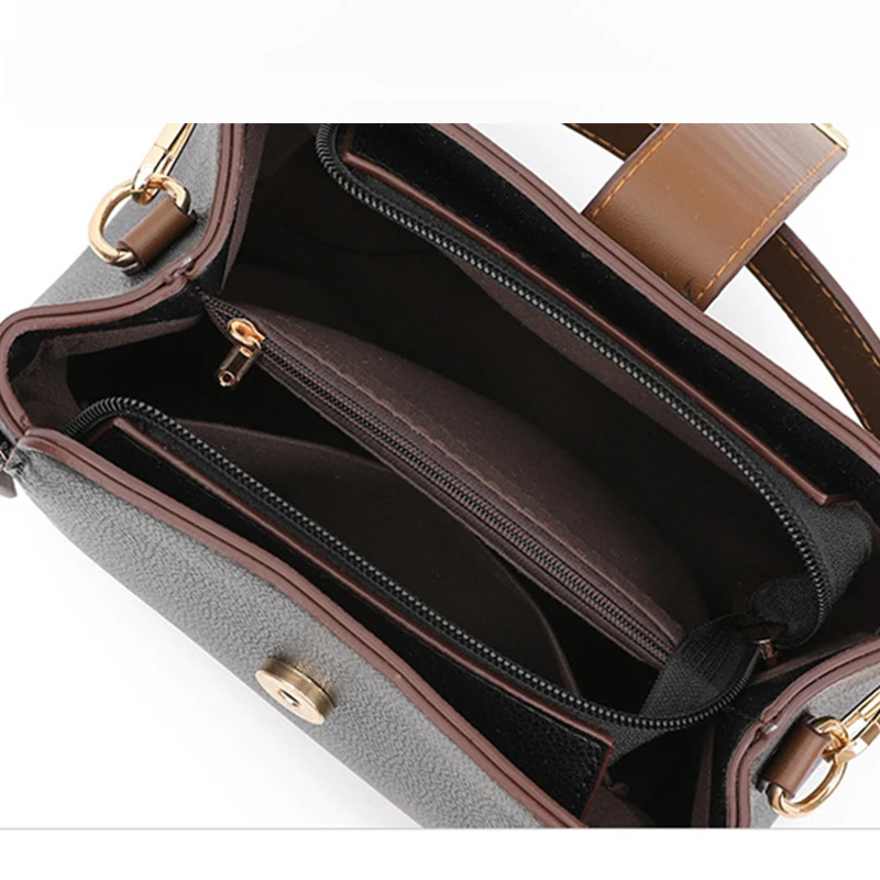 Small Bucket Shoulder Bags For Women Luxury Designer PU Leather Messenger Crossbody Bags Ladies Casual Solid Color Purse Handbag - Image 5
