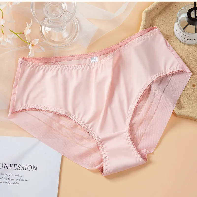Women Mid Waist Panties Sexy Transparent Elastic Underwear Ladies Seamless Thin Briefs Female Breathable Mesh Lingerie Briefs - Image 7