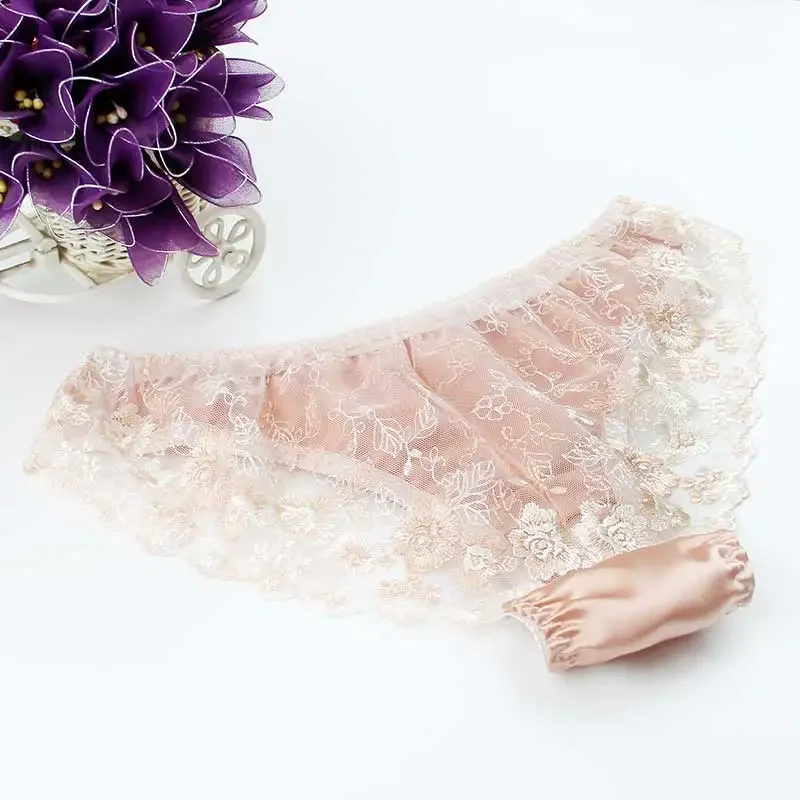 SILK women Sexy PANTIES 100% Natural silk Lace Beriefs Seamless Sexy underwear lingerie calcinha briefs underwear culotte 2018 - Image 8