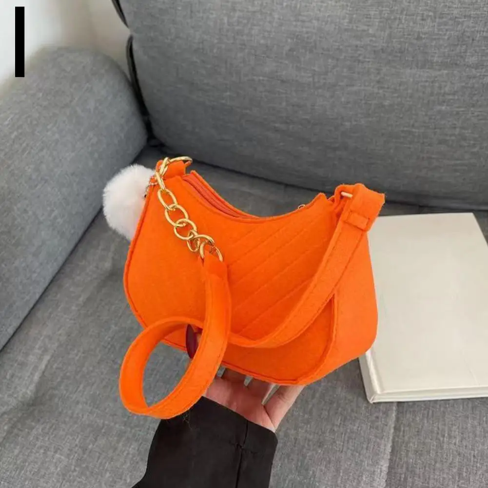 Mini Women Shoulder Bags Fashion Felt Women's Bag Design Advanced Underarm Handbags Mini Saddle Bag - Image 14