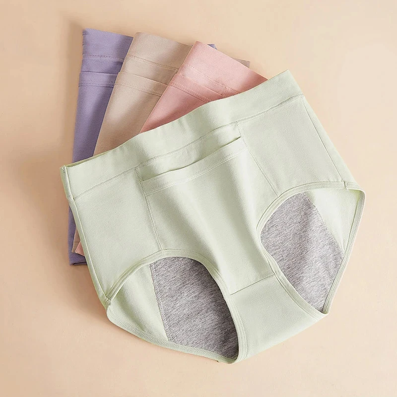 4Pcs Women's Menstrual Panties Physiological Pants Leak Proof Underwear Ladies Period Panty High Waist Cotton Briefs Lingerie - Image 5