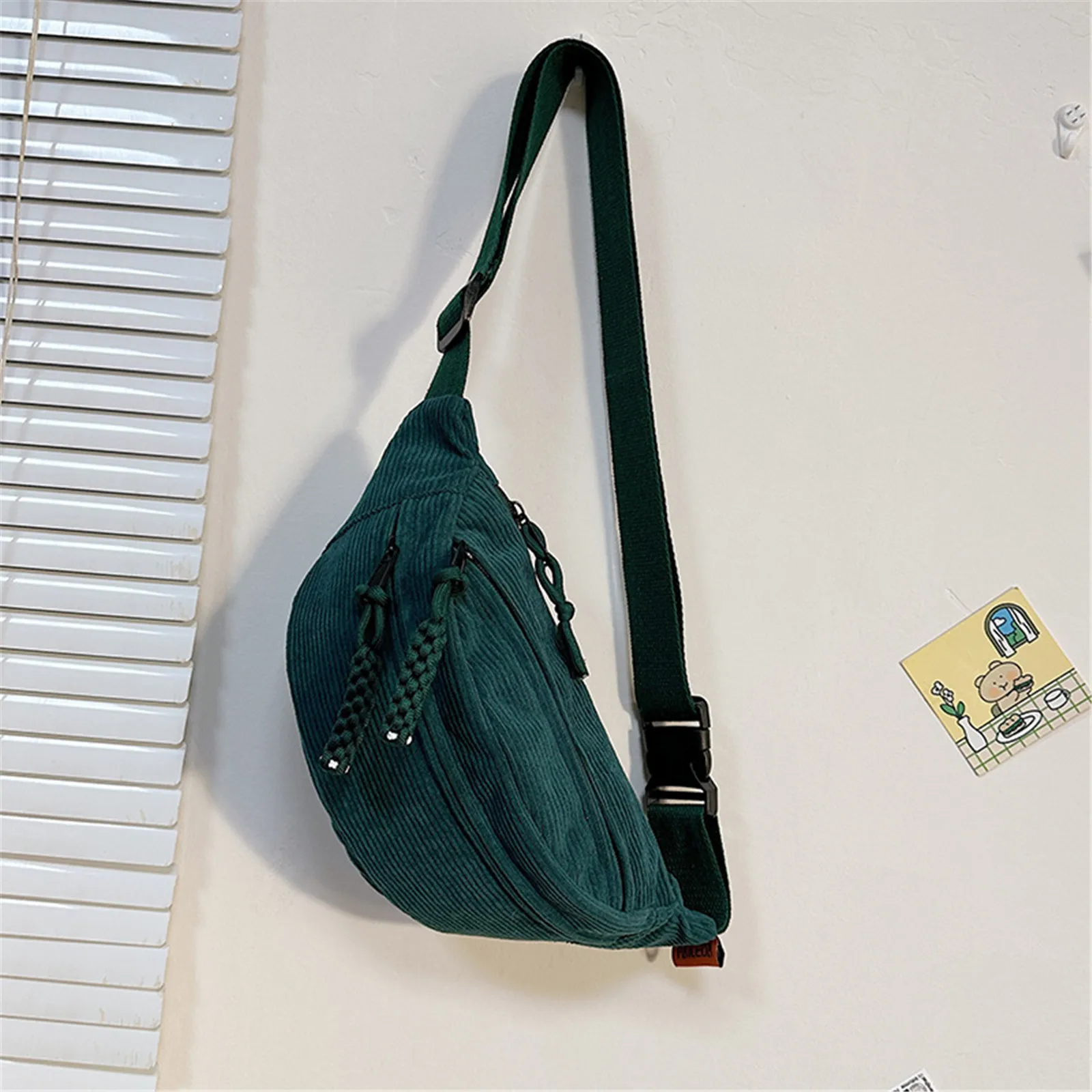 Fashion Fanny Pack Women Banana Fanny Pack Casual Corduroy Belt Bags For Women Hip Shoulder Crossbody Chest Bag - Image 4