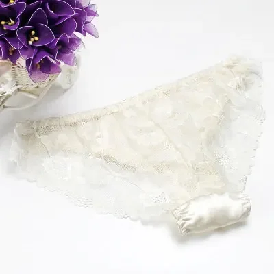 SILK women Sexy PANTIES 100% Natural silk Lace Beriefs Seamless Sexy underwear lingerie calcinha briefs underwear culotte 2018 - Image 14