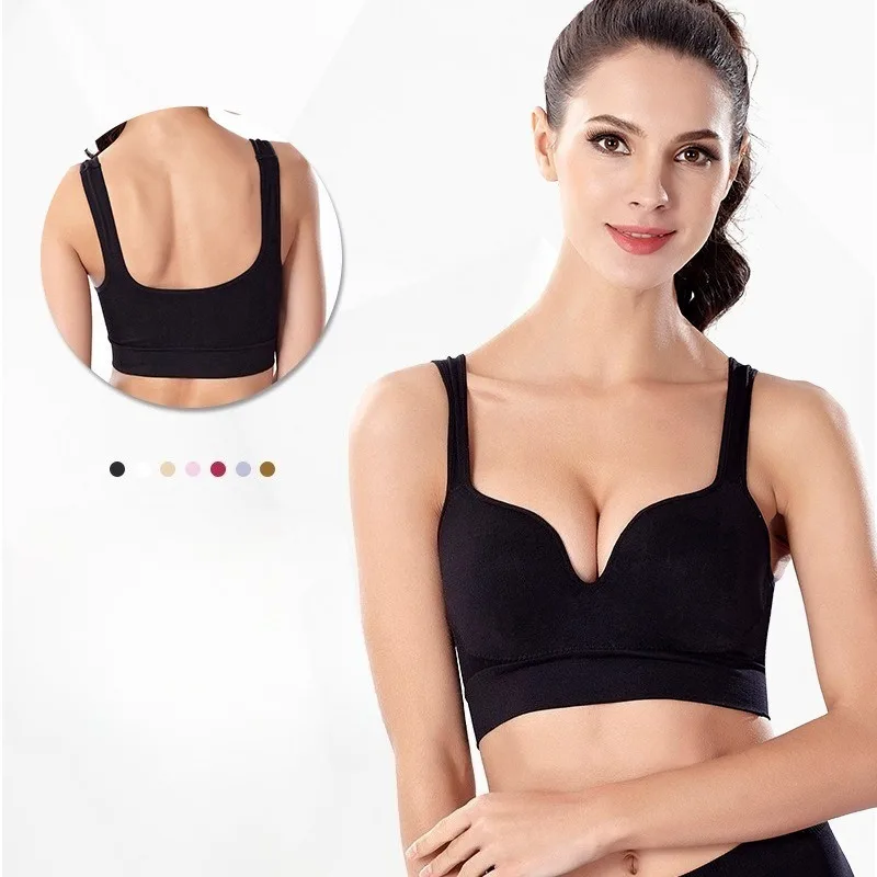 Women Sports Bra Sexy Padded Push Up Lingerie Fitness Daily Wear Seamless Full Cup Brasieres Para Mujer бюстгальтер женский