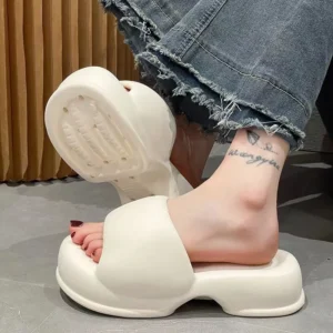 Warrior Cloud Slides for Women Summer Pillow Slippers Non-Slip Bathroom Shower Sandals Soft Thick Sole Indoor and Outdoor Slides