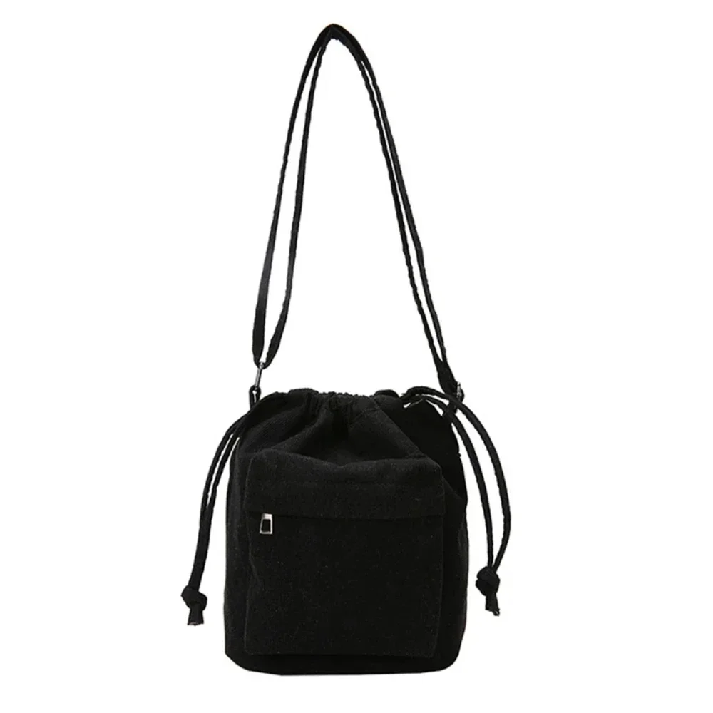 2025 New Women Bag Middle Shoulder Bag Korean Style Drawstring Bucket Bag Casual Light Youth Crossbody Bag Whole Sale - Image 8