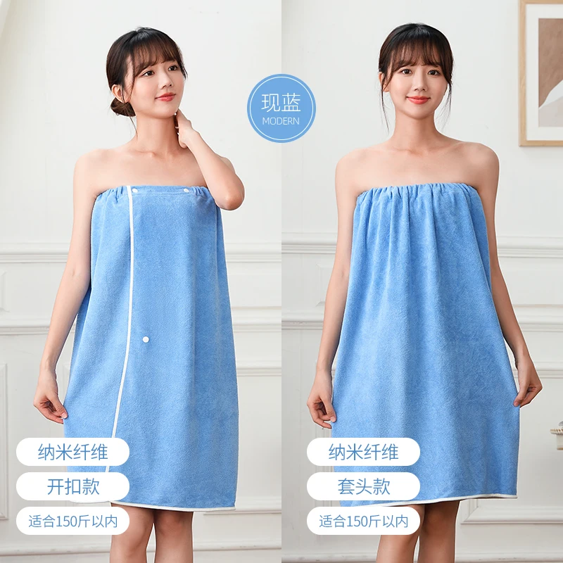 Wearable Microfiber Bathrobe Woman Shower Soft Bath Towel Adults for Home Beauty Salon Sweat Suit Sauna Towels Bathroom - Image 26