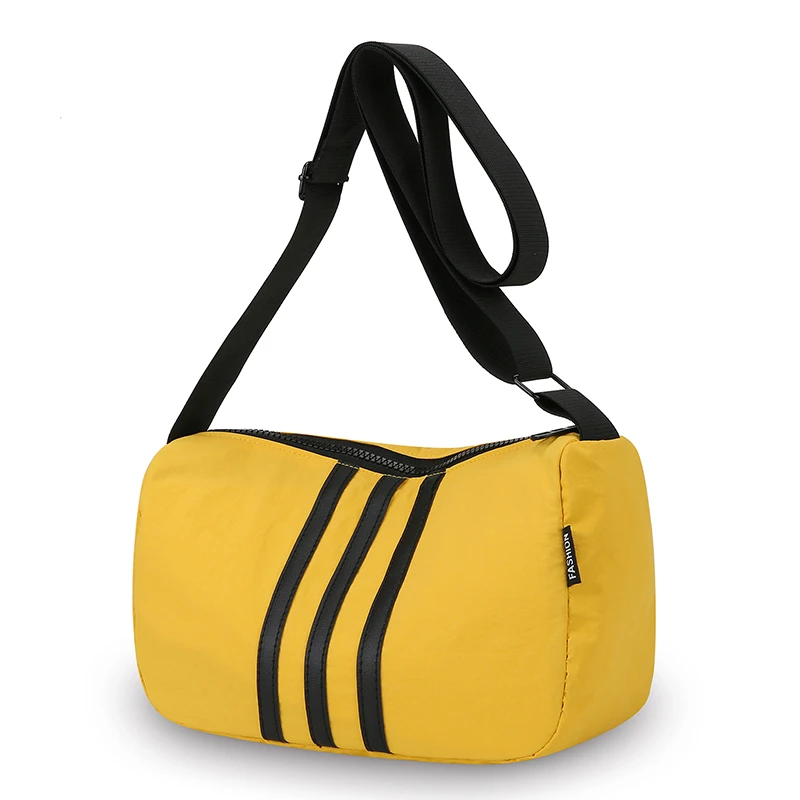 Duffel Bag Women Men Large Travel Gym Hand Carry Boarding Luggage Casual Sports Shoulder Handbag Striped Nylon Crossbody Purse - Image 8