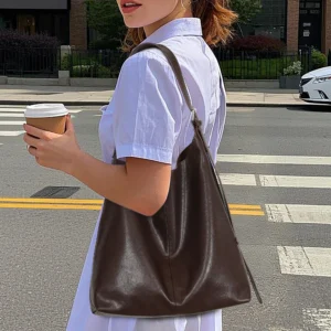 Shoulder Bags for Women Large Tote Purse Soft Slouchy Handbag Casual Work Ladies Top Handle Satchel 2pcs Adjustable Strap