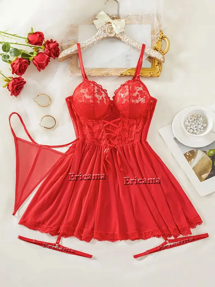 Lingerie Sexy Hot Erotic Lingerie Sexy Bra Set For Women Erotic Costumes Exotic Set Underwear Bra and Panty Garters Set