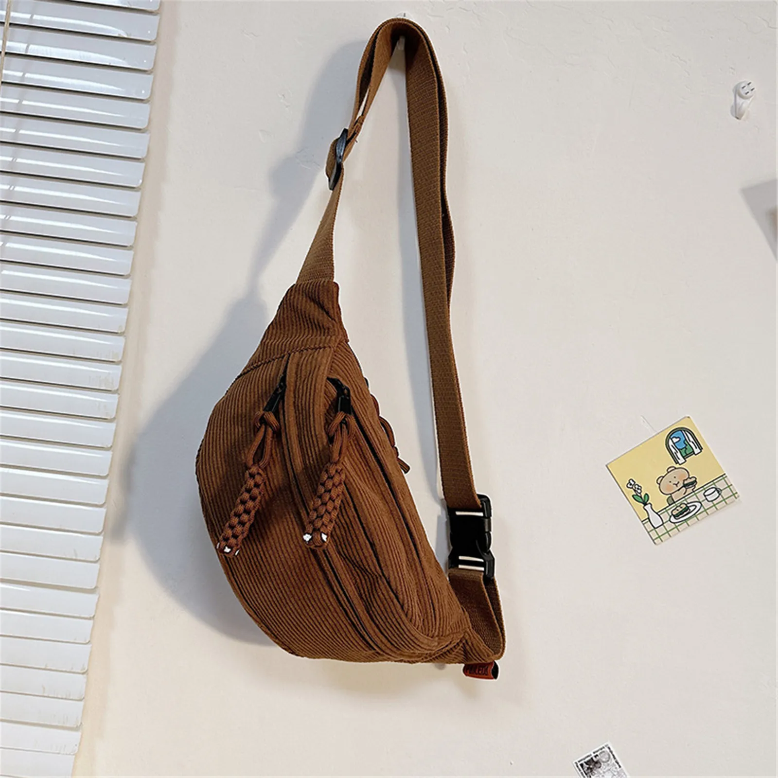 Fashion Fanny Pack Women Banana Fanny Pack Casual Corduroy Belt Bags For Women Hip Shoulder Crossbody Chest Bag - Image 6