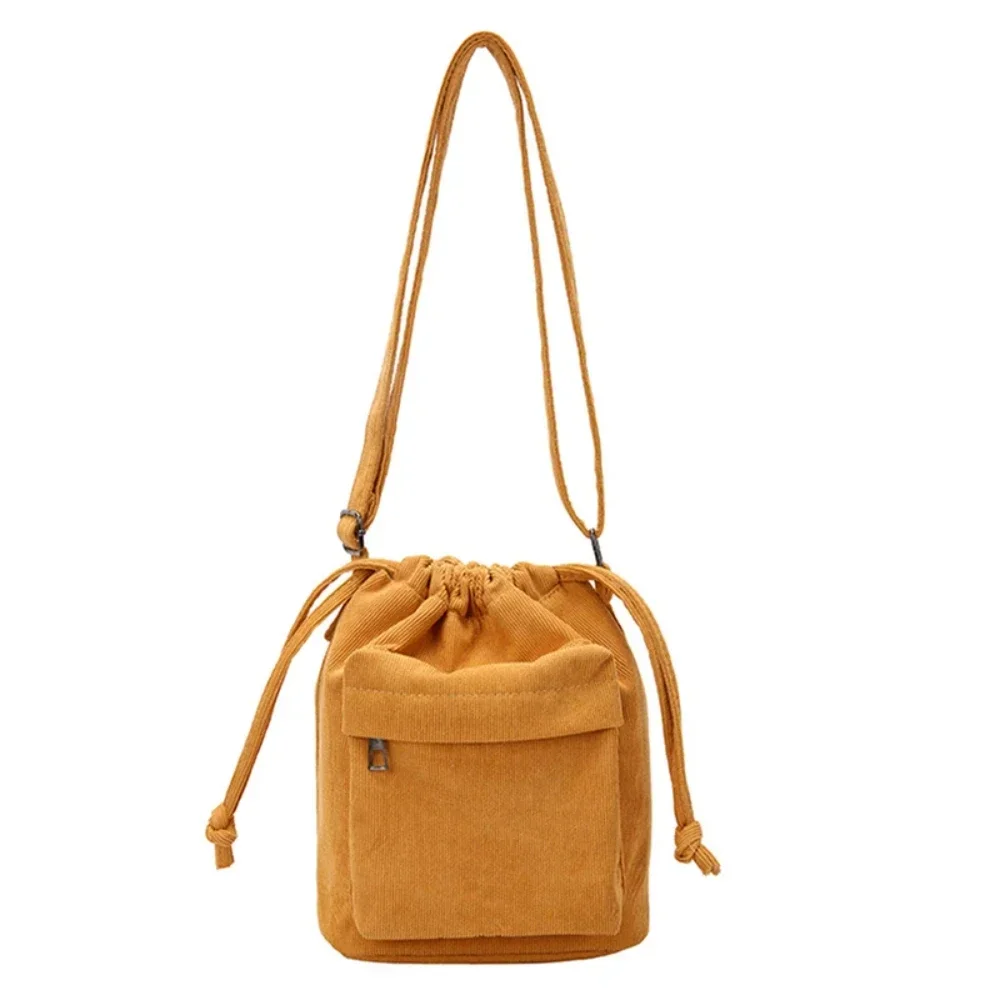 2025 New Women Bag Middle Shoulder Bag Korean Style Drawstring Bucket Bag Casual Light Youth Crossbody Bag Whole Sale - Image 10
