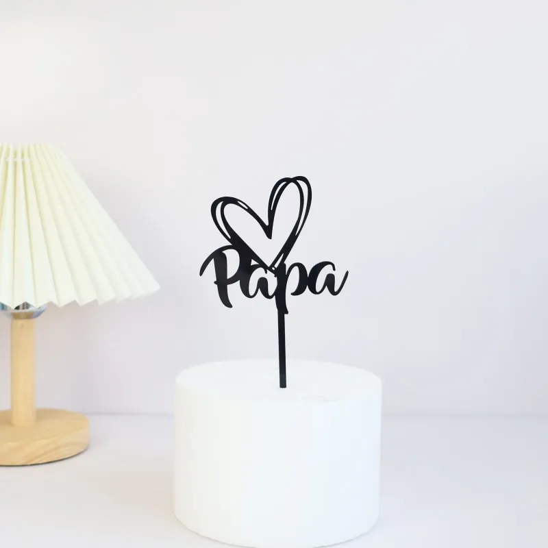 2023 New Father's Day Birthday Cake Topper Black Beer Super Dad Acrylic Cake Toppers Gift Father's Day Party Dessert Decoration - Image 23