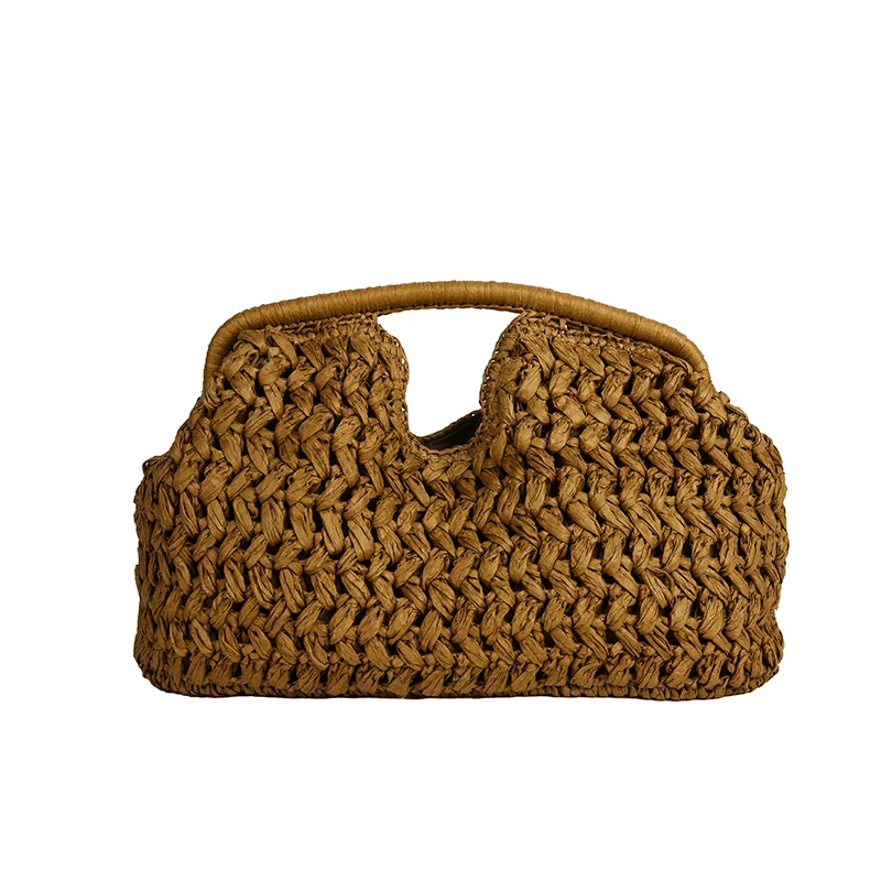 New summer beach bag for women clutch bag luxury designer straw bags tote handbag fashion woven rattan bags female travel purse - Image 6