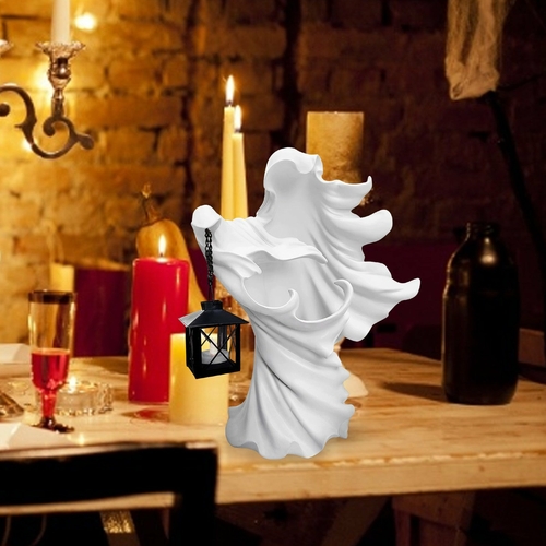 Faceless Ghost Sculpture Halloween Ghoul Resin Sculpture Decoration - Image 7