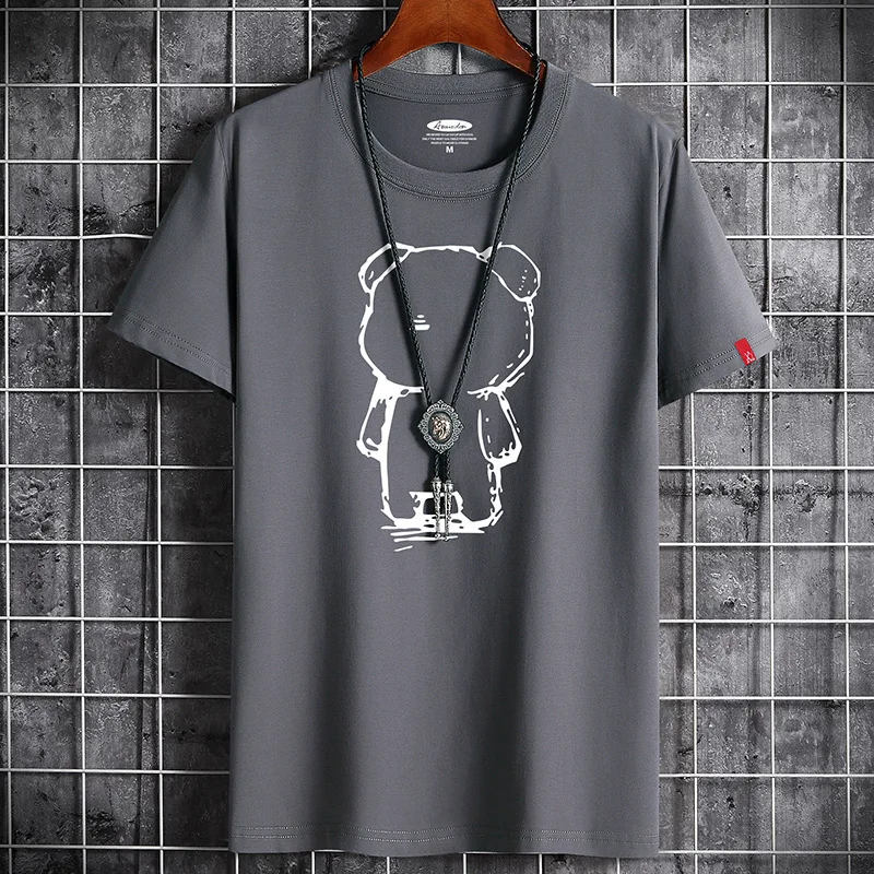 Minimalist Graphic Summer T-Shirt - Loose Fit Casual Streetwear Top - Image 11