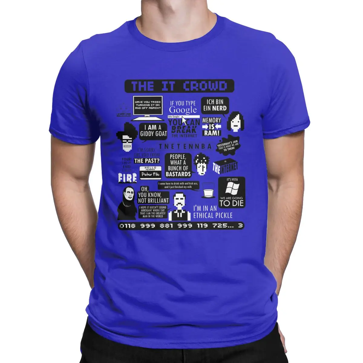 Men T-Shirts The IT Crowd Quotes Unique Pure Cotton Tee Shirt Short Sleeve Computer Programmer T Shirts Crewneck Clothes Graphic - Image 15