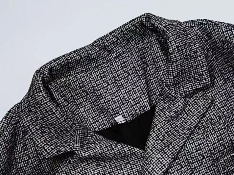 Autumn Winter Men Blazers Slim Fit Plaid Suits Jackets Male Long Sleeve Double-breasted Outerwear Business Casual Coats - Image 6