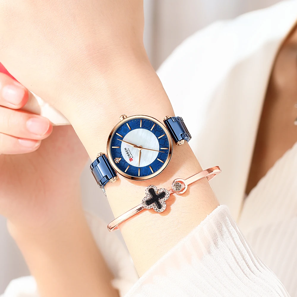 Watches for Women Luxury Brand CURREN Elegant Thin Quartz Wristwatch with Stainless Steel Simple Female Clock - Image 4