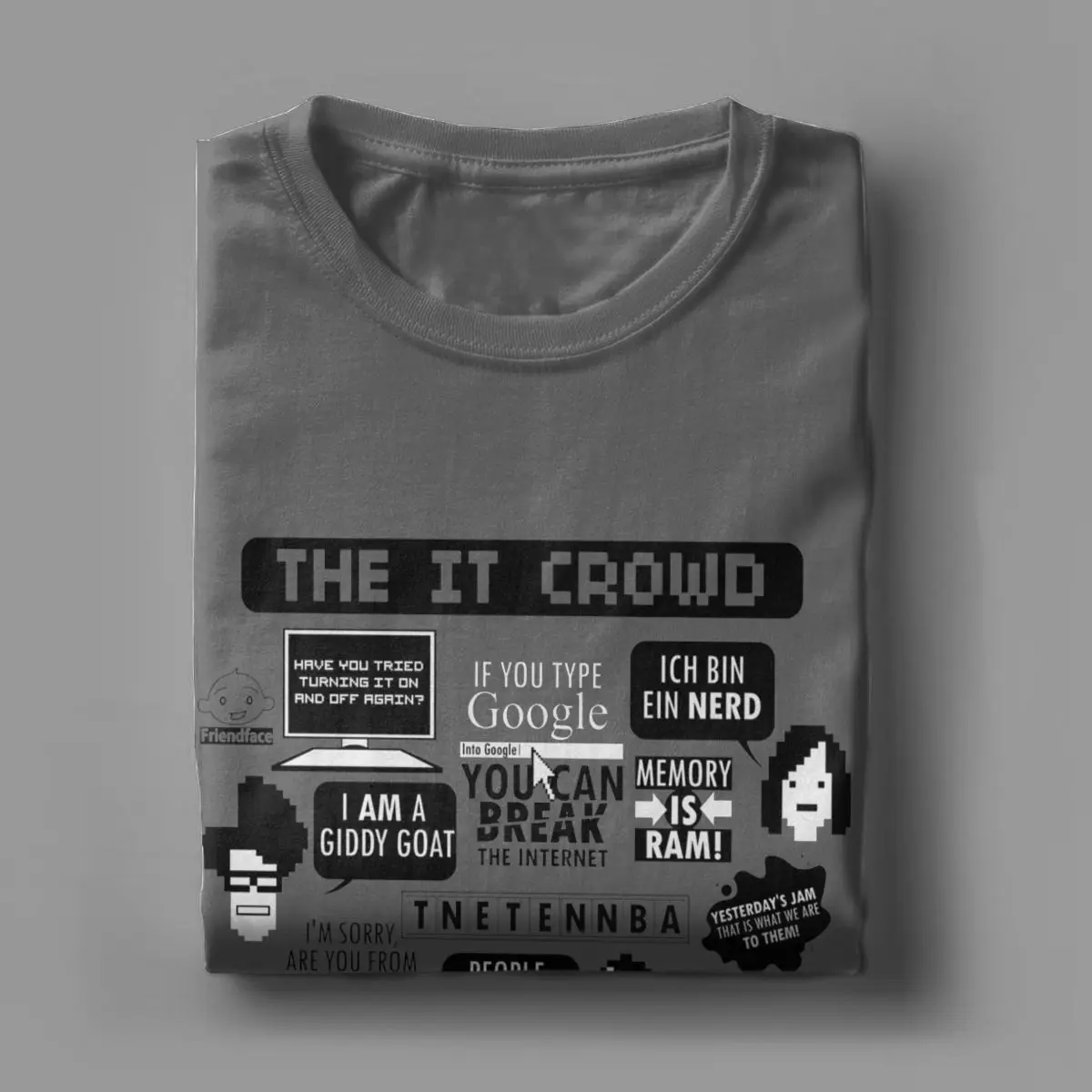 Men T-Shirts The IT Crowd Quotes Unique Pure Cotton Tee Shirt Short Sleeve Computer Programmer T Shirts Crewneck Clothes Graphic - Image 5