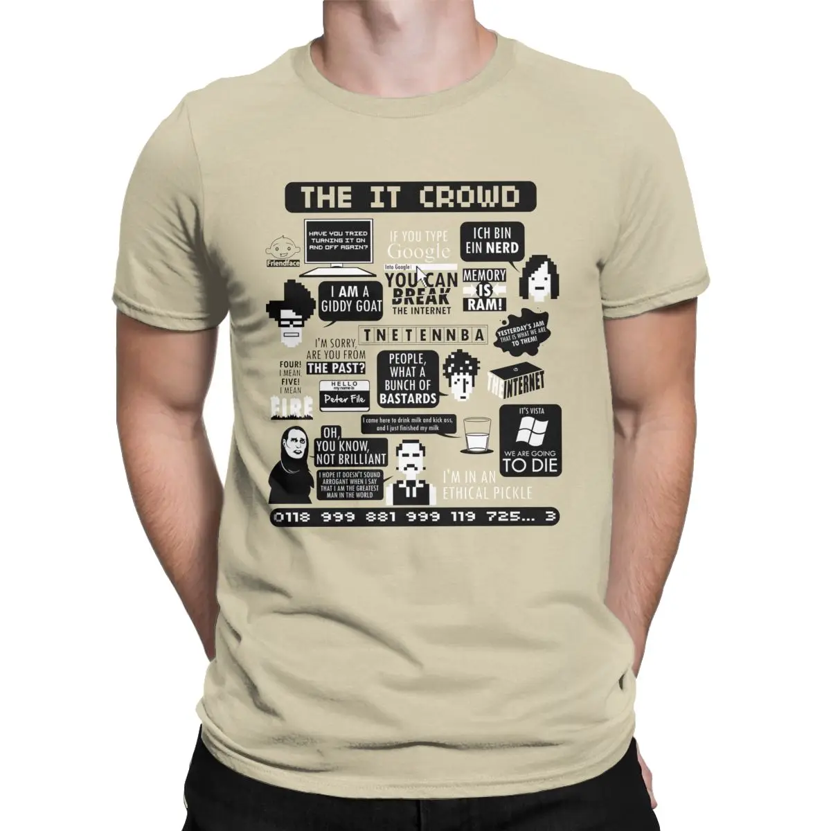 Men T-Shirts The IT Crowd Quotes Unique Pure Cotton Tee Shirt Short Sleeve Computer Programmer T Shirts Crewneck Clothes Graphic - Image 7