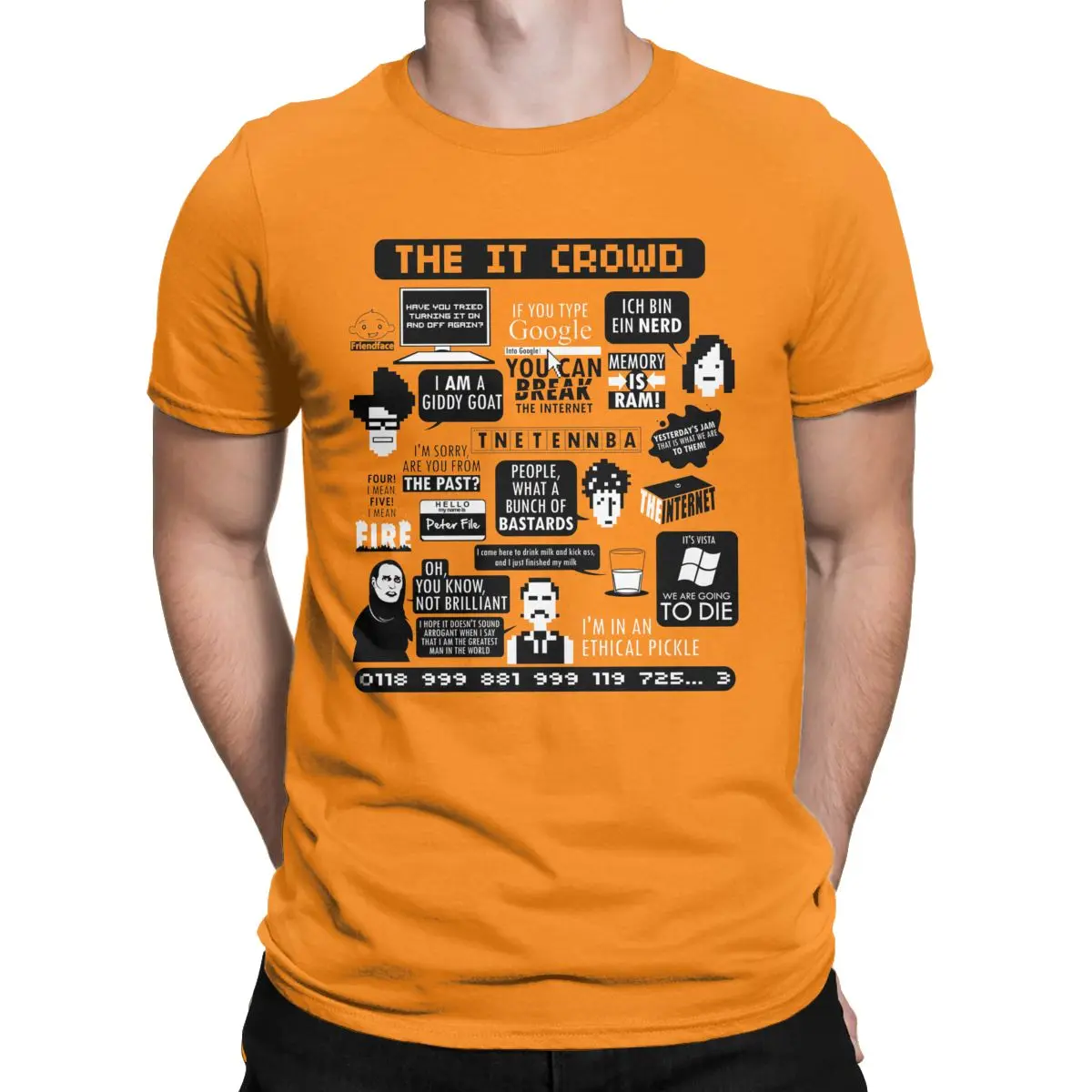 Men T-Shirts The IT Crowd Quotes Unique Pure Cotton Tee Shirt Short Sleeve Computer Programmer T Shirts Crewneck Clothes Graphic - Image 10