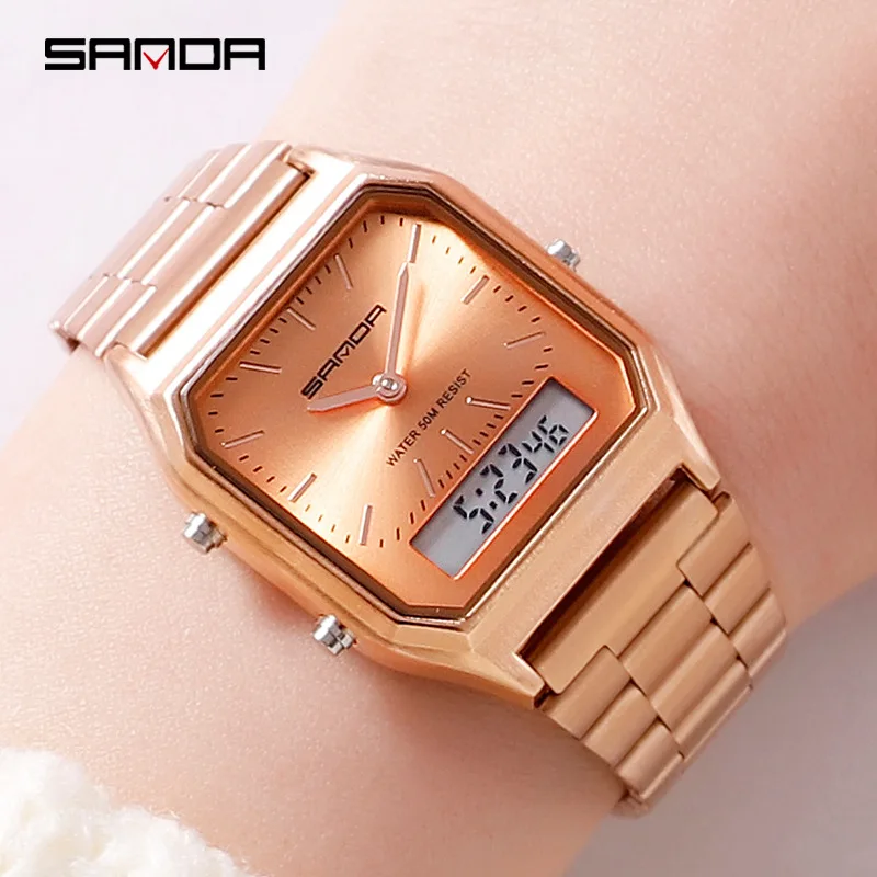 Luxury Sports Watches For Women White Ladies Quartz Digital Waterproof Wristwatches Female Clocks Electronic Relogio Feminino - Image 2