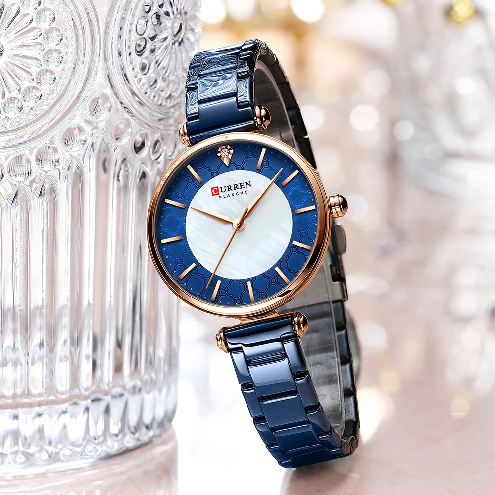 Watches for Women Luxury Brand CURREN Elegant Thin Quartz Wristwatch with Stainless Steel Simple Female Clock - Image 6
