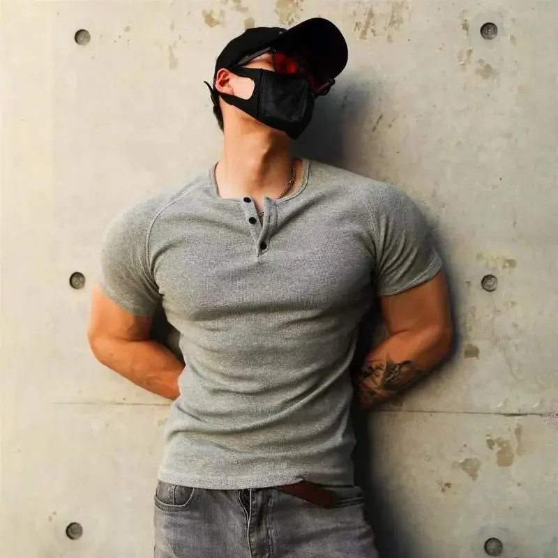 Men's Premium Slim-Fit Muscle Tee – Plain White Short Sleeve Gym Shirt - Image 5