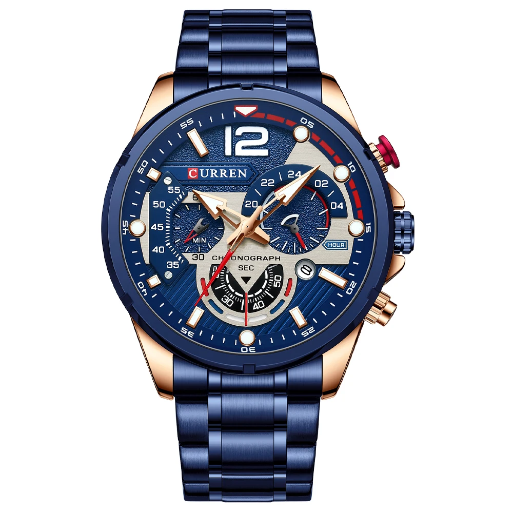 New Watches for Men Top Luxury Brand CURREN Quartz Men’s Watch Sport Waterproof Wrist Watches Chronograph Date Relogio Masculino - Image 6