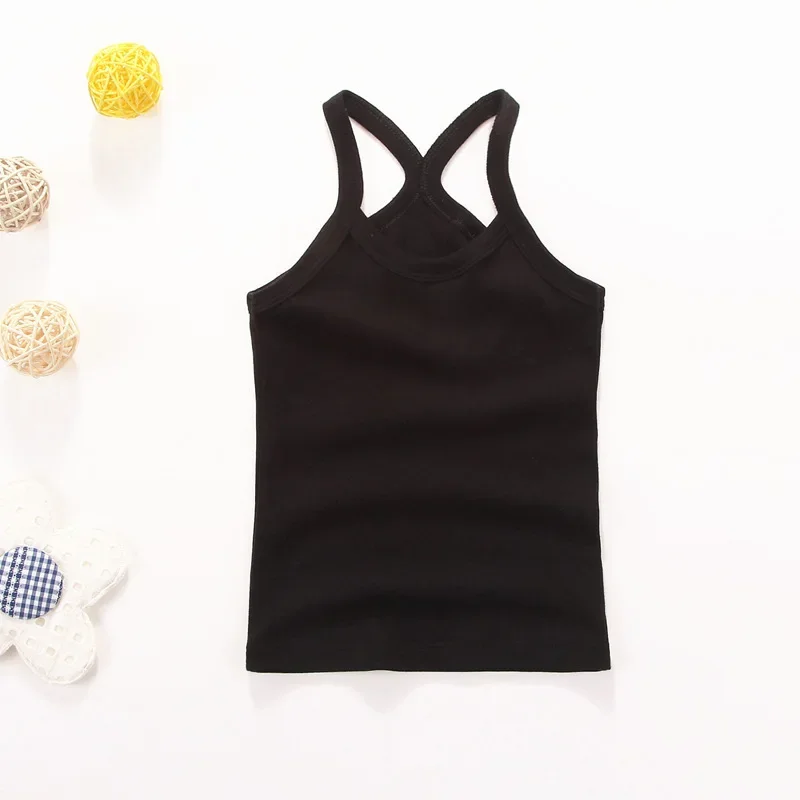 Summer Cotton Girls Vest Sleeveless Solid Color T-shirts Tees Kids Children Tops Baby Girl Casual Clothes Tshirt 2-12 Years - Image 11