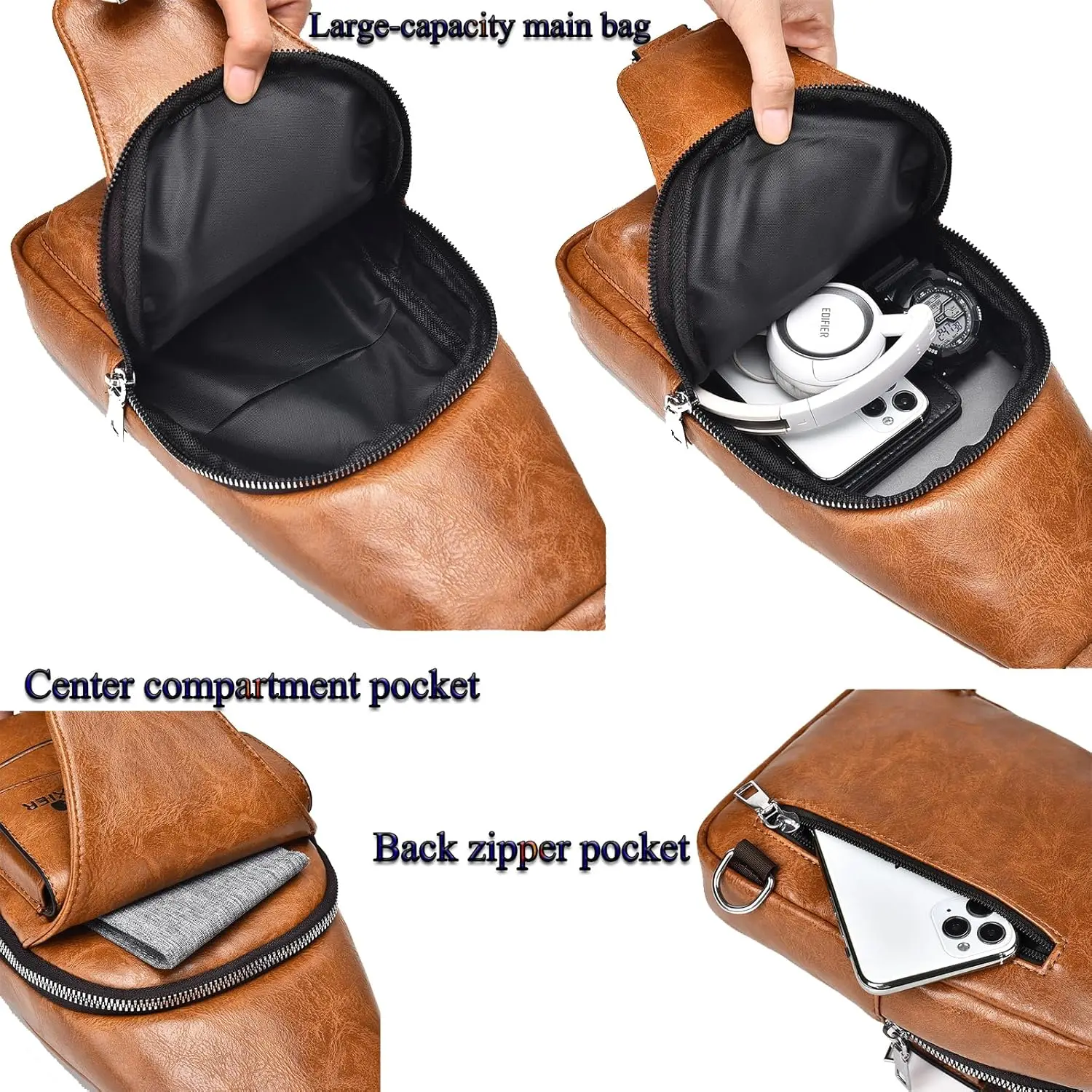 Versatile Unisex Rectangular Sling Bag – Your Daily Essential - Image 4