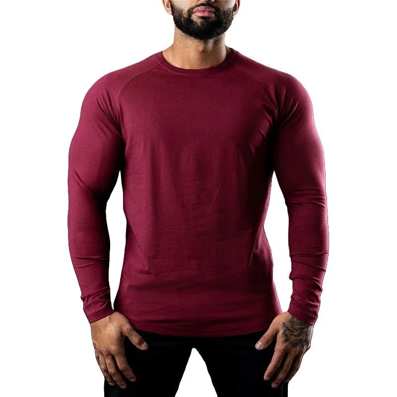 Men's Premium Long Sleeve Cotton Tee – Loose-Fit Moisture-Wicking Undershirt - Image 5